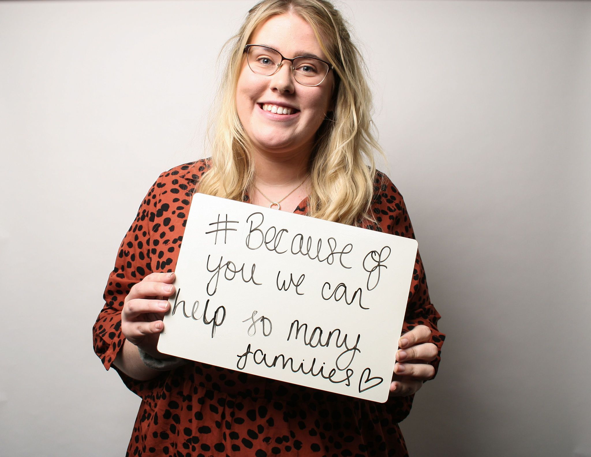 #BecauseOfYou we can help so many families.