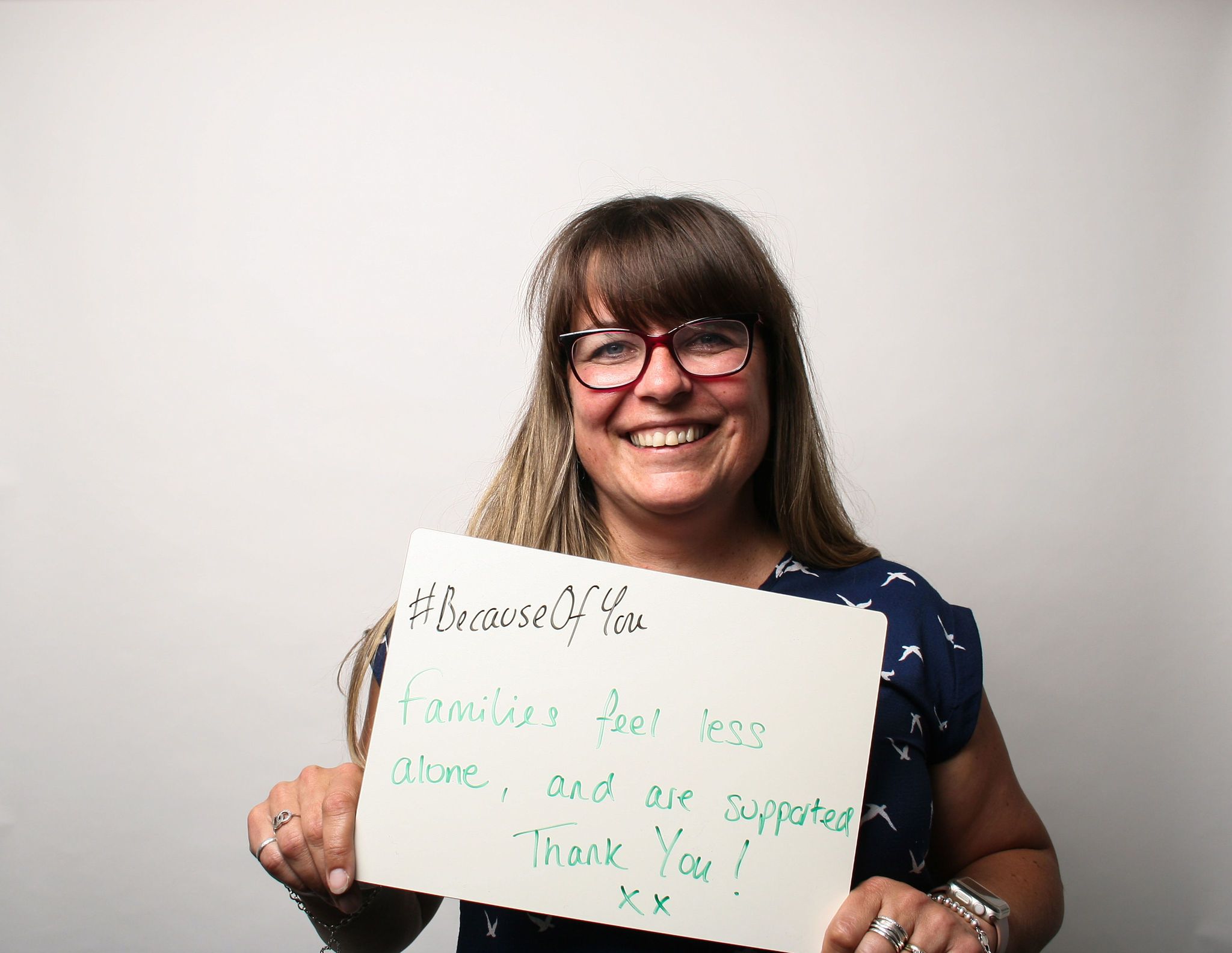 # families feel less alone, and are supported . Thank you