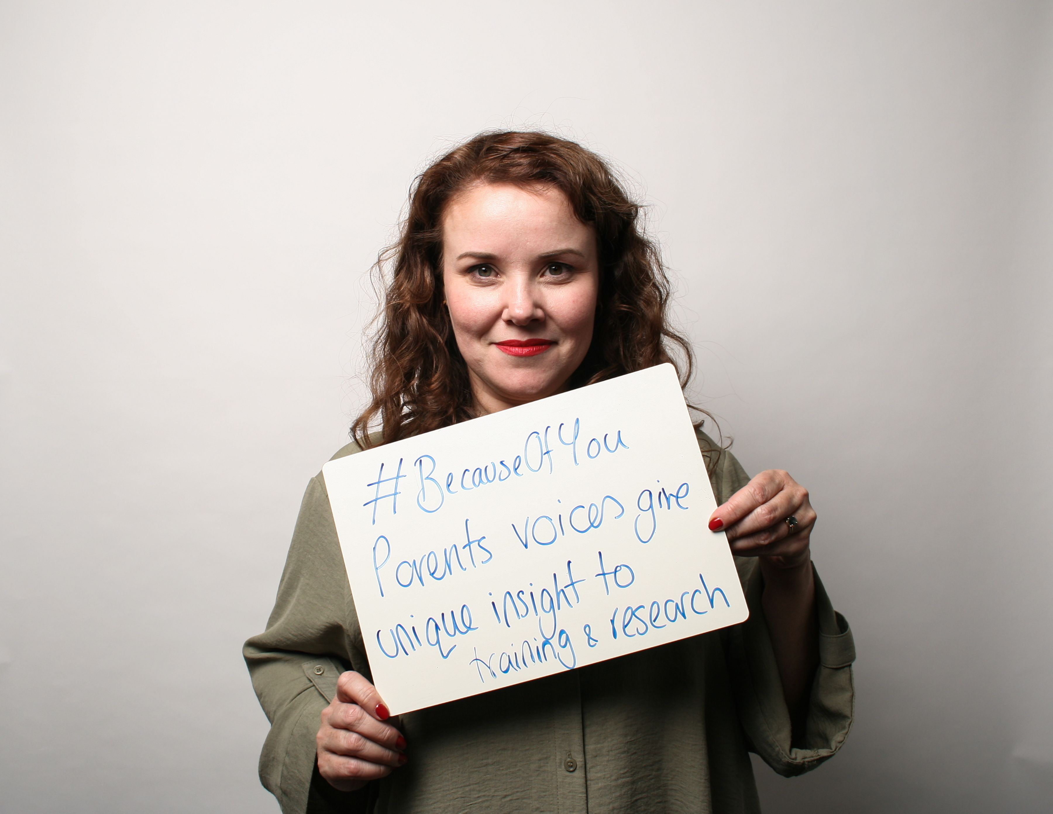 #BecauseOfYou Parents voices give unique insight to training & research.