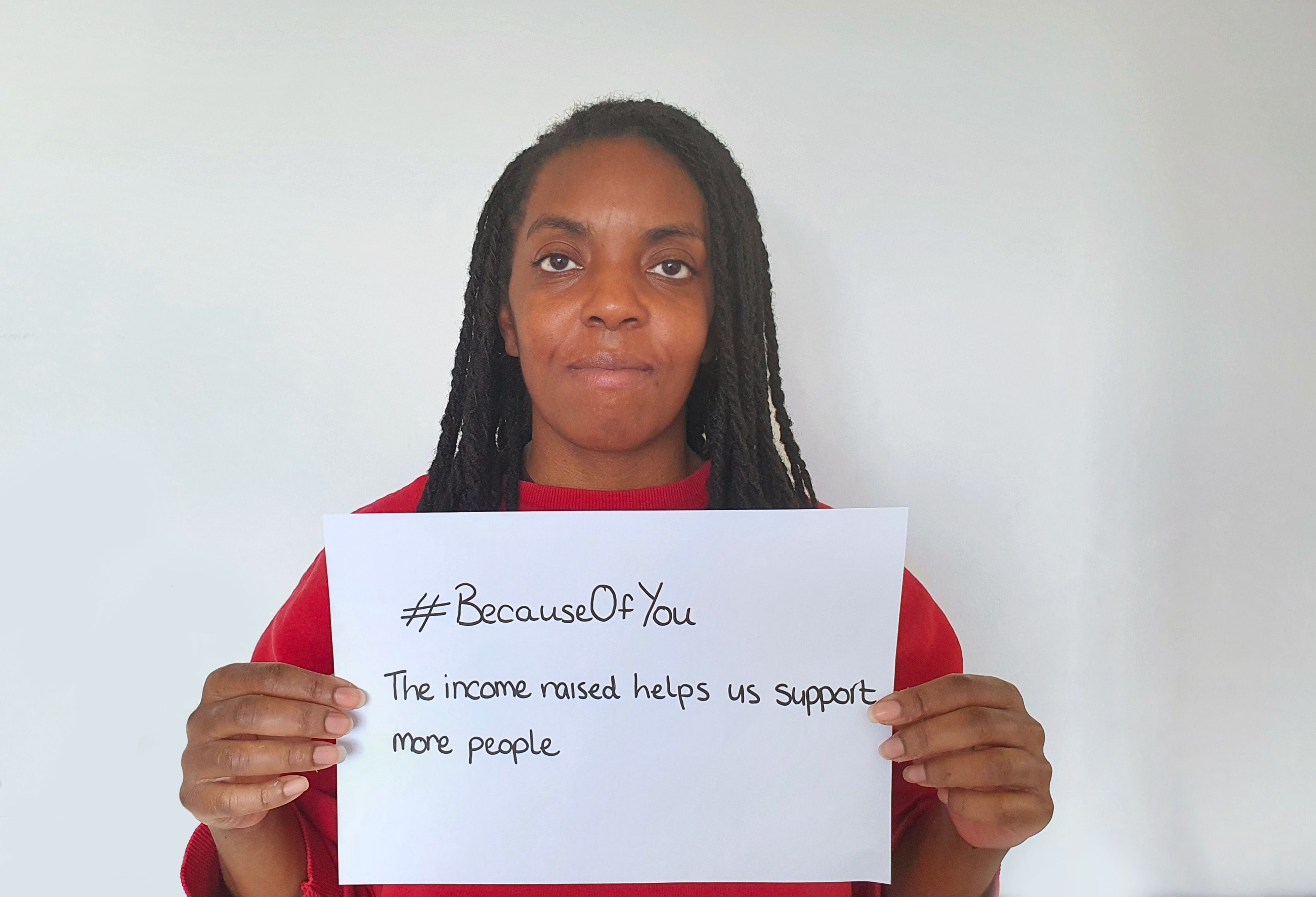 The income raised helps us support more people