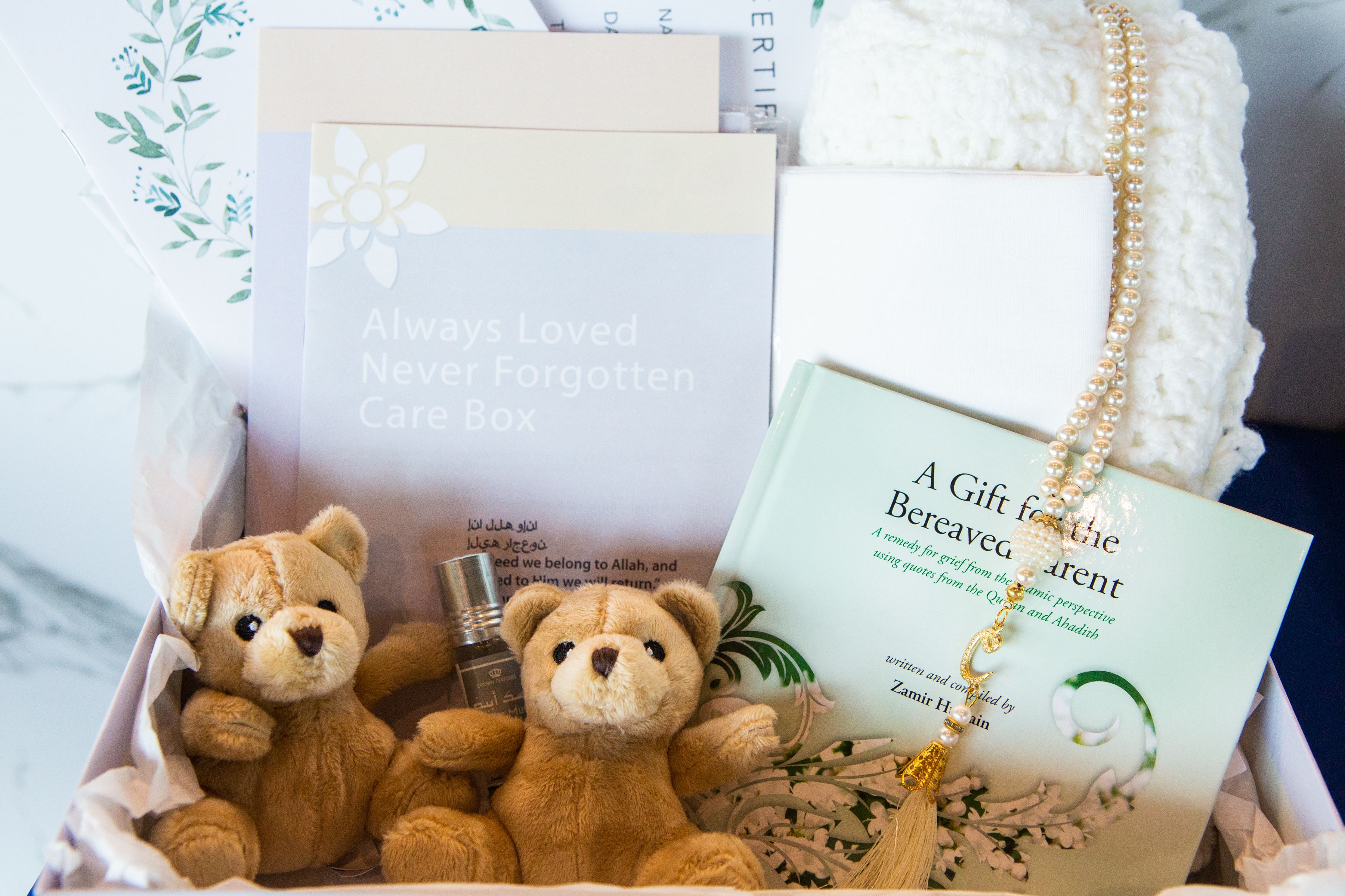 Image showing the contents of the Muslim Care Box.