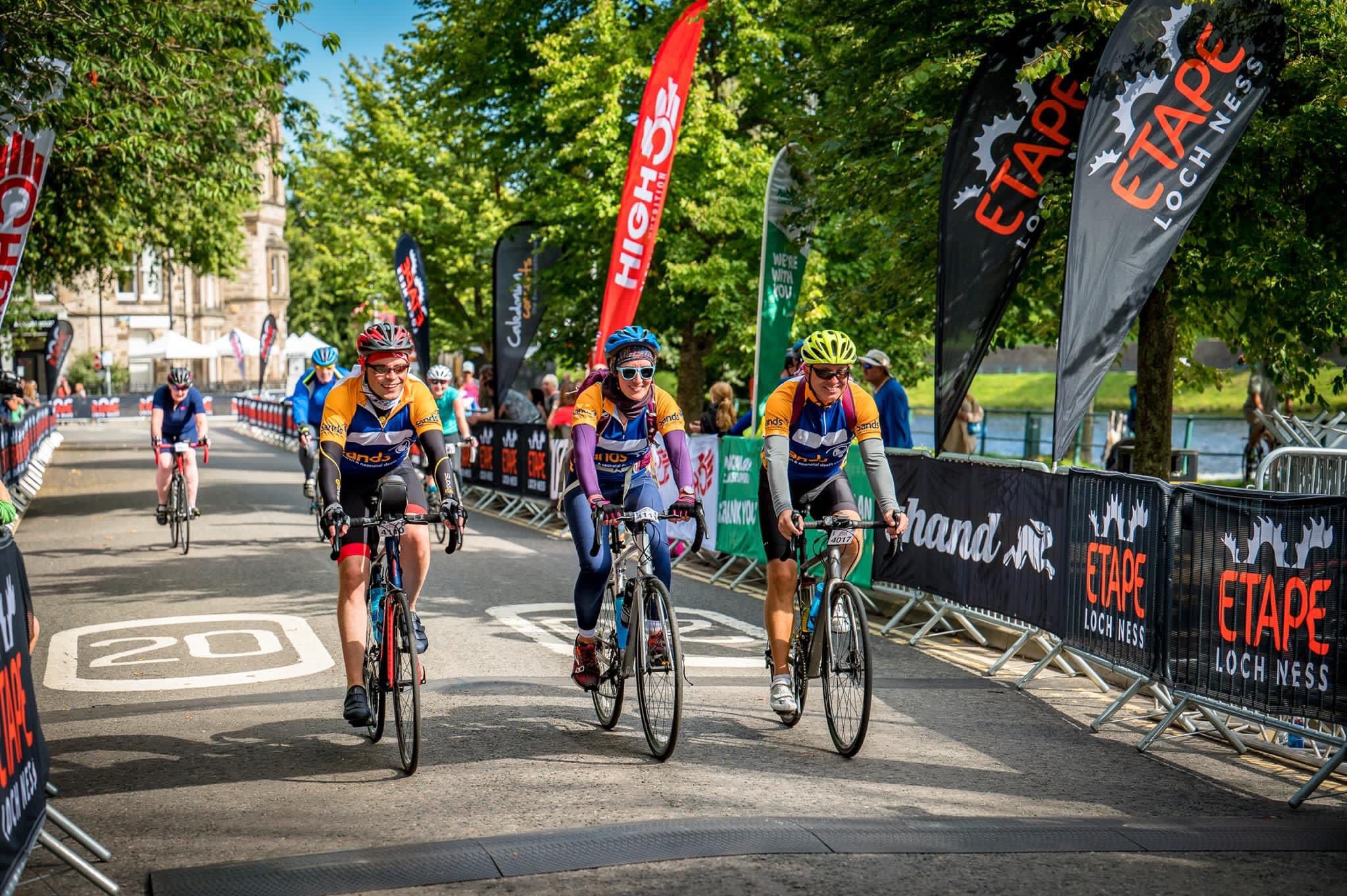 Supporters cycling for Sands.