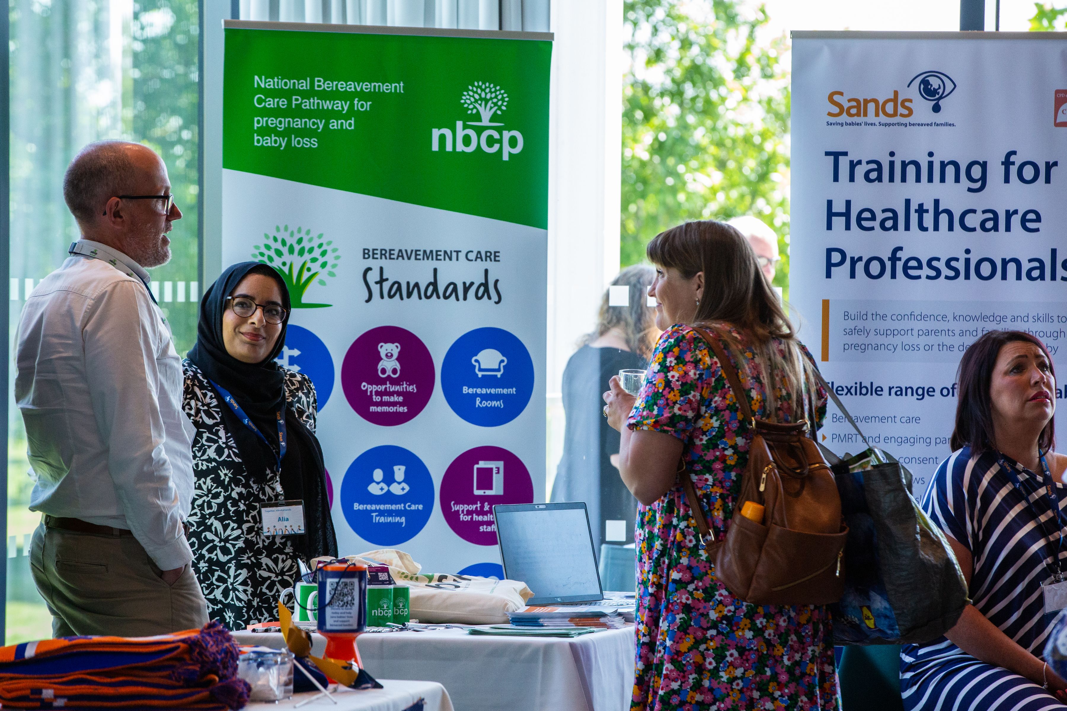 Stall for the National Bereavement Care Pathway at the Sands Garden Day in 2023. 